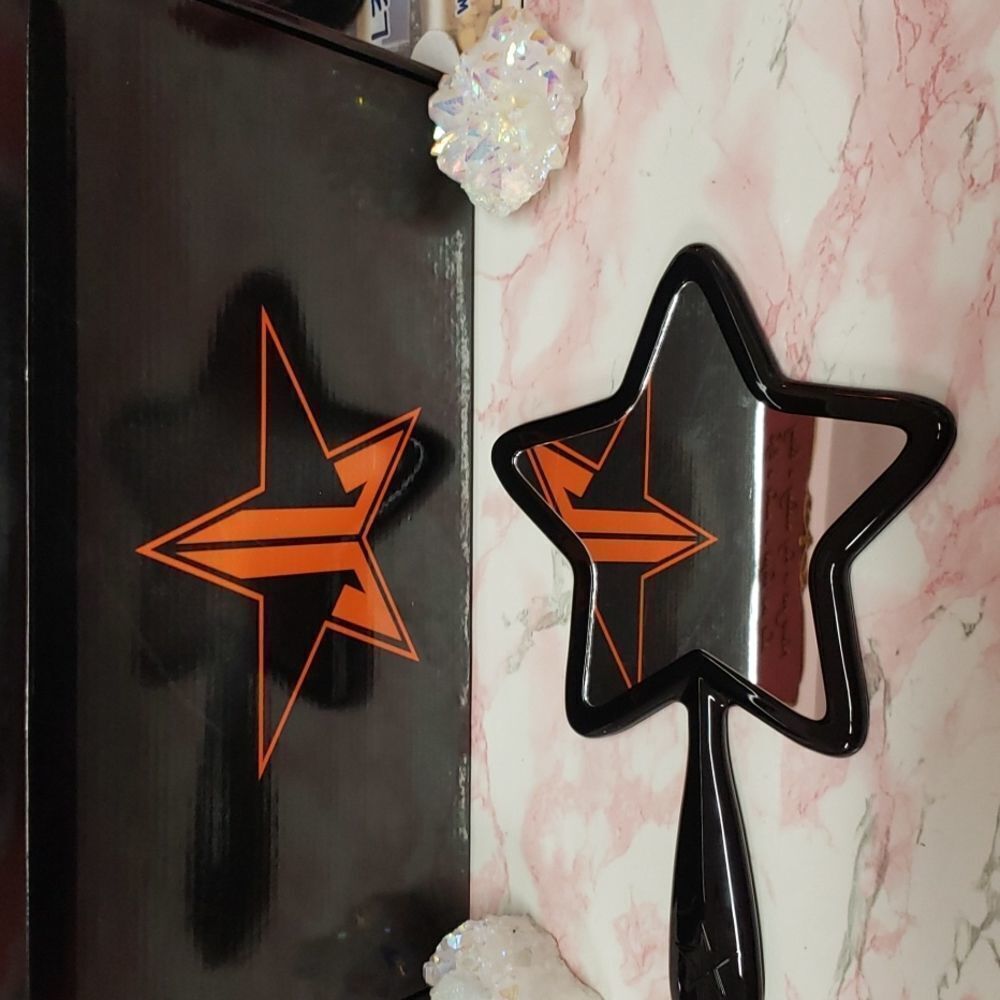 ***TODAY ONLY PRICED FIRM*** Limited Edition Rare Black & Orange Hand Mirror